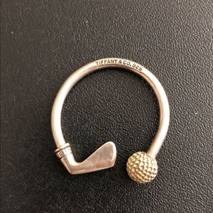Tiffany & Co .925 Golf club and Golf ball Keychain